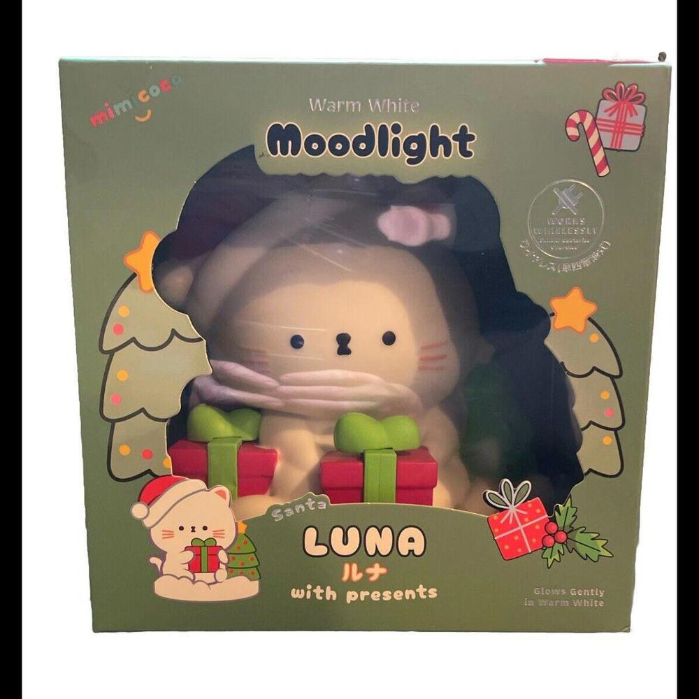 Mimicoco Moodlight Luna with presents Santa Warm Light Nightlight NEW IN BOX